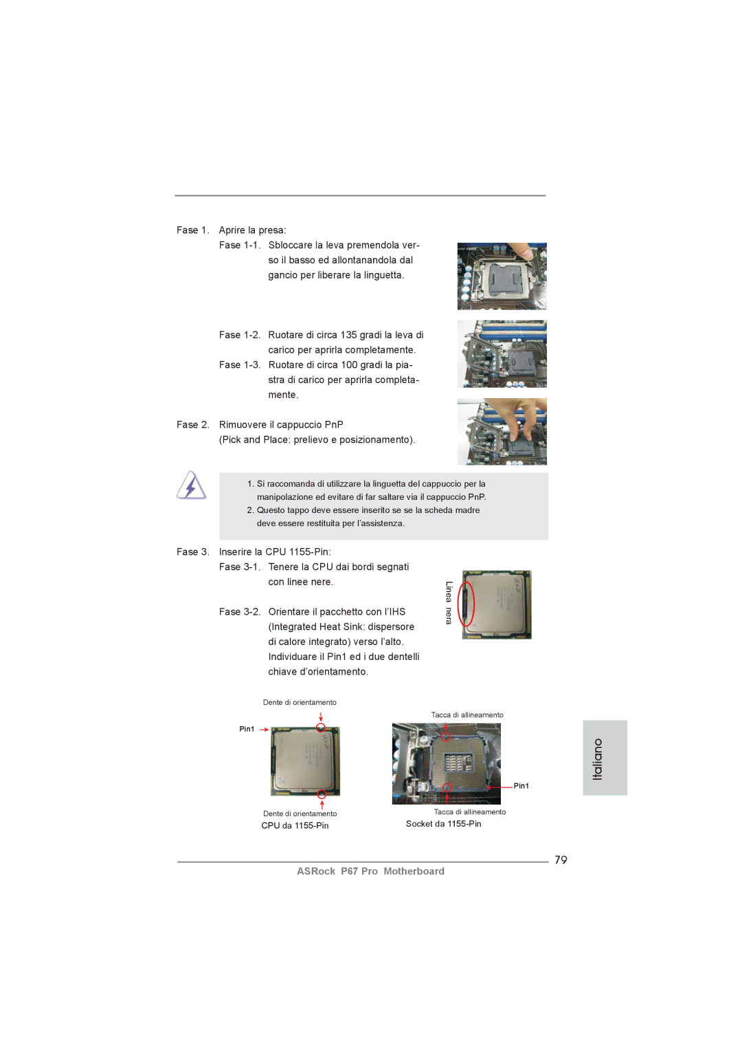 ASRock P67 Pro manual Linea nera 