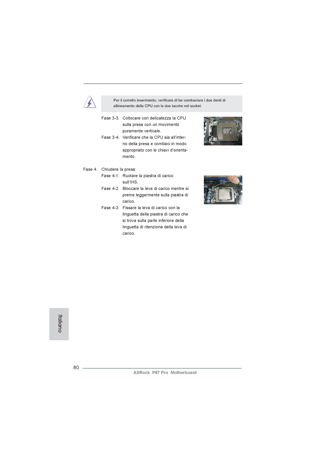 ASRock P67 Pro manual Italiano 