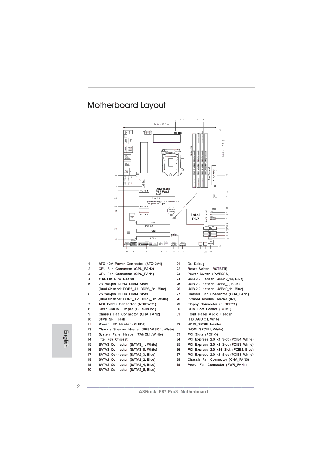 ASRock P67 Pro3 manual Intel 