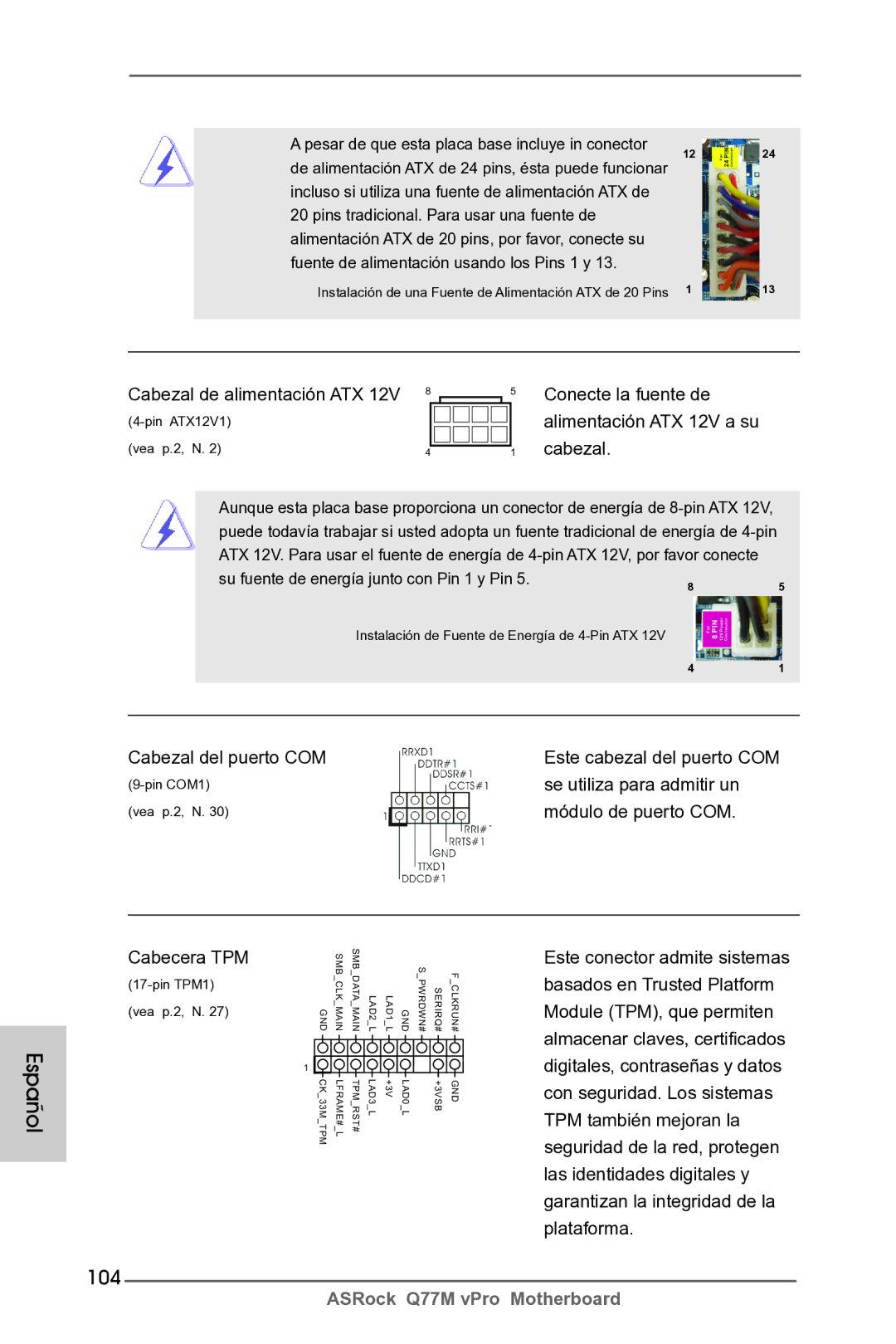 ASRock Q77M vPro manual 104 