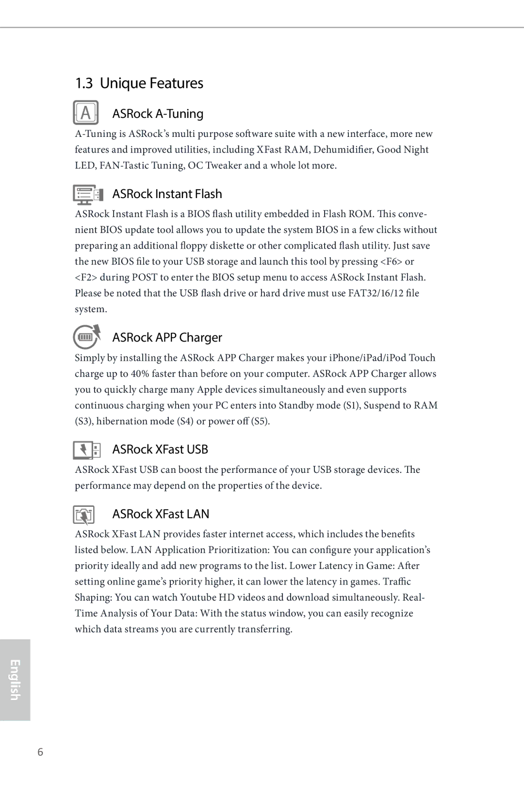 ASRock Q87M vPro manual Unique Features 