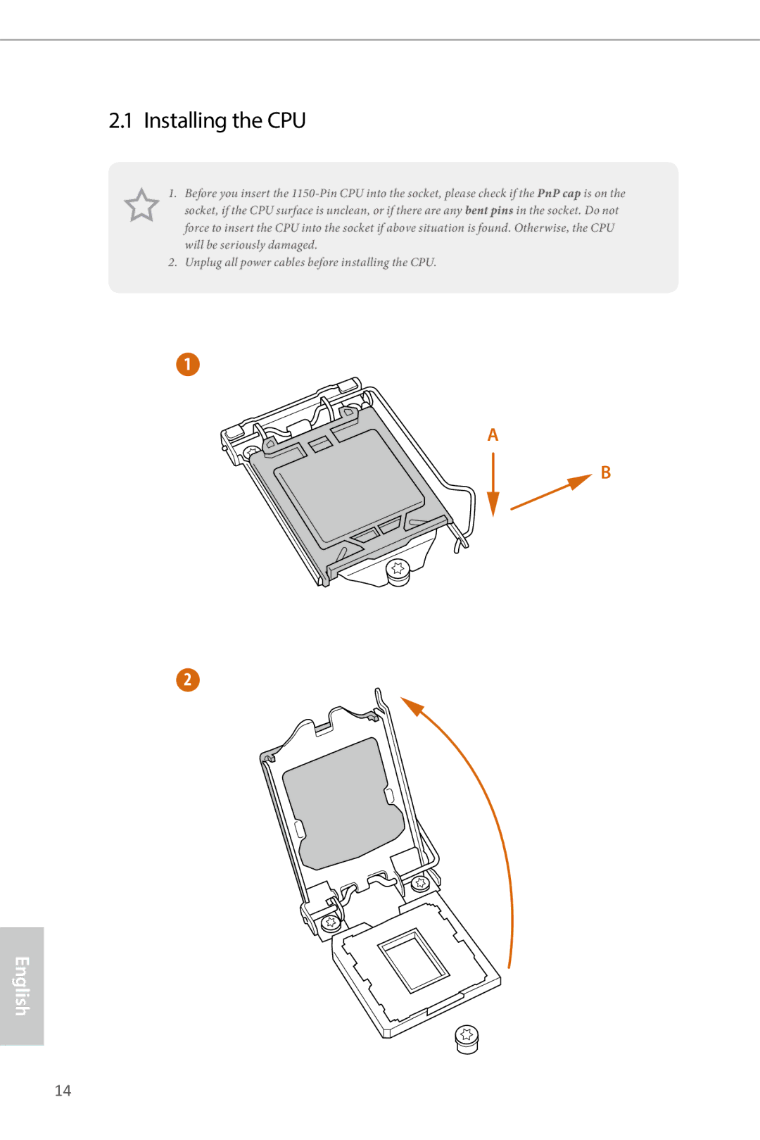 ASRock Q87M vPro manual Installing the CPU 