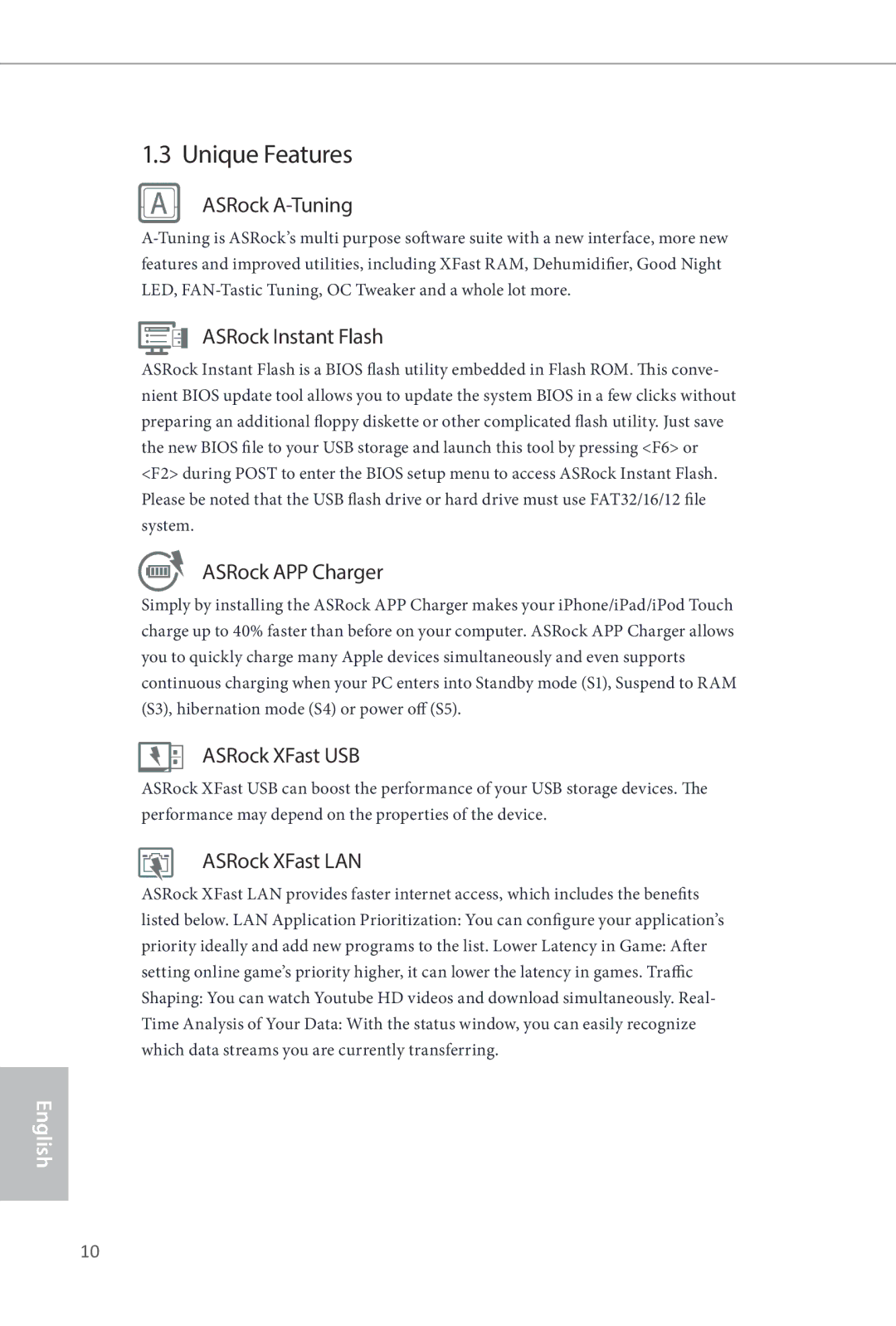 ASRock Q87M vPro manual Unique Features, ASRock A-Tuning 