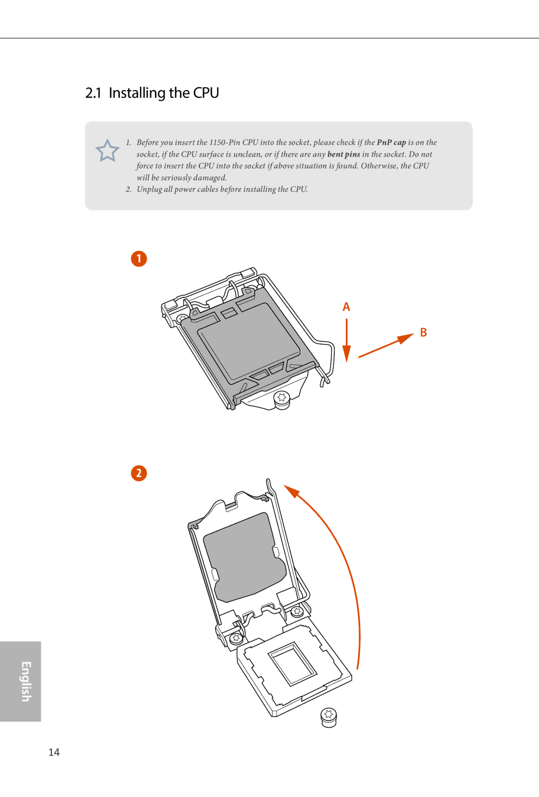 ASRock Q87M vPro manual Installing the CPU 