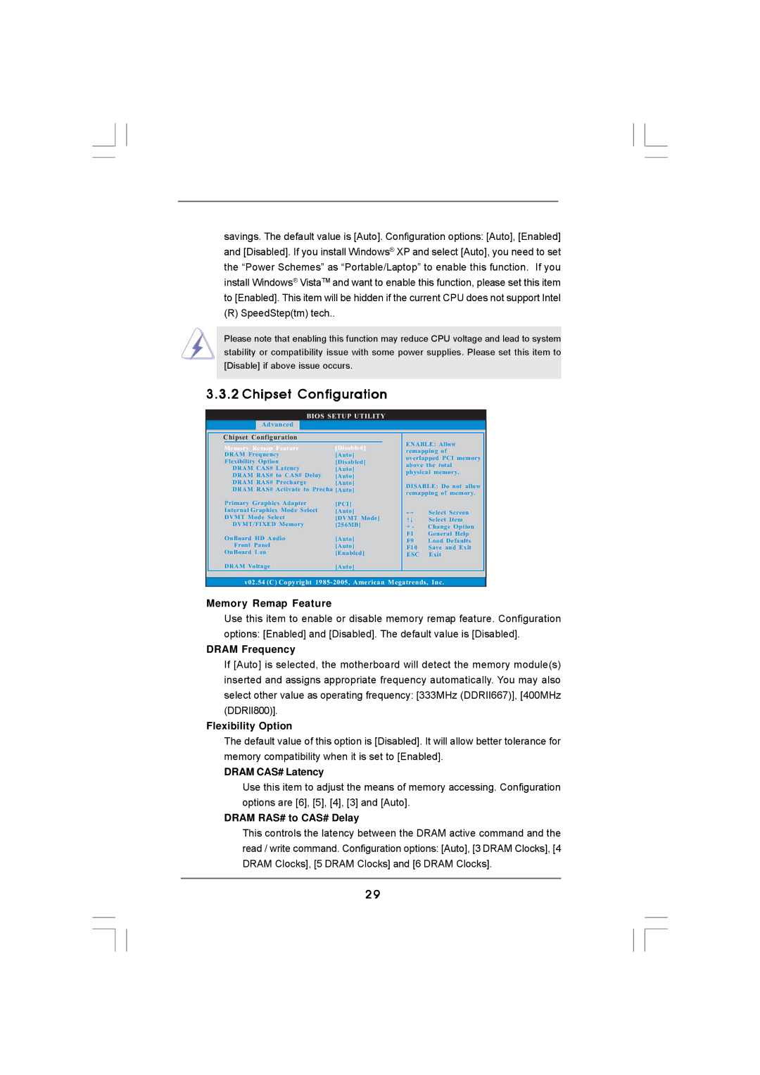 ASRock Version 1.0 manual Chipset Configuration 