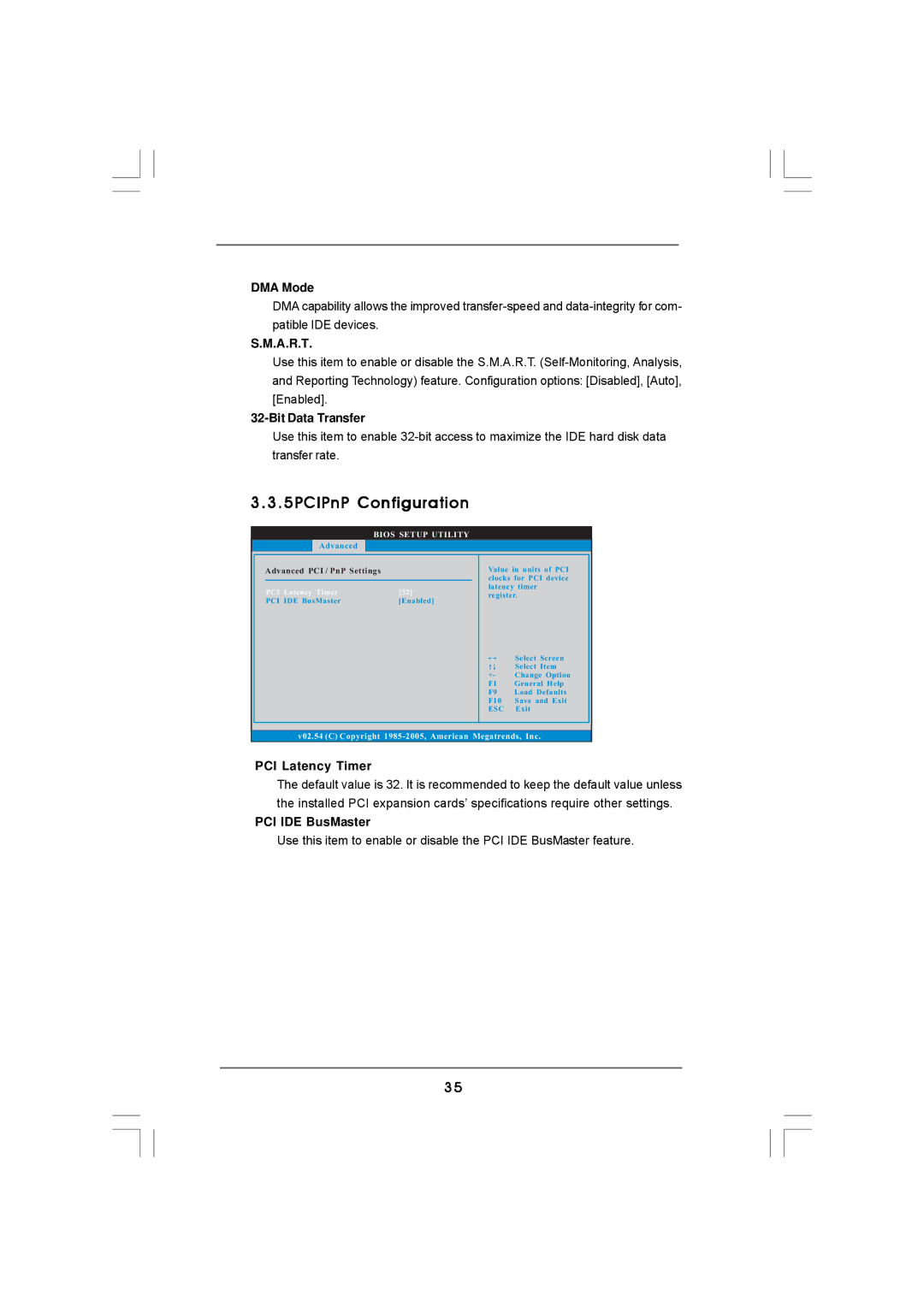 ASRock Version 1.0 manual PCIPnP Configuration 