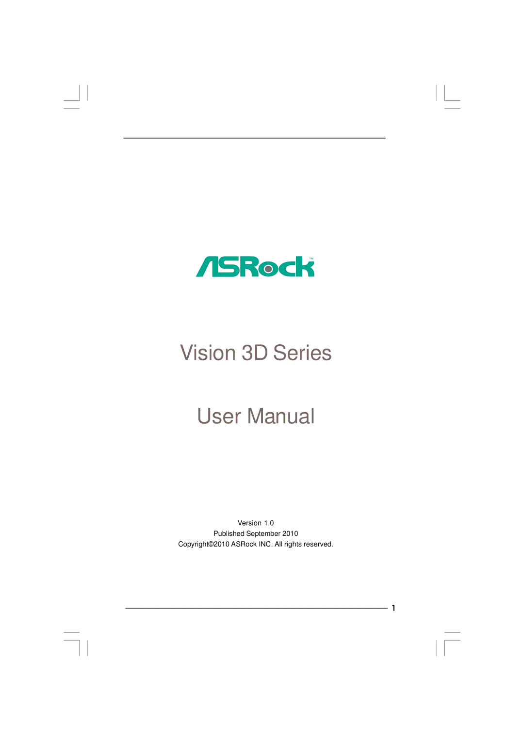 ASRock Vision 3D Series manual 