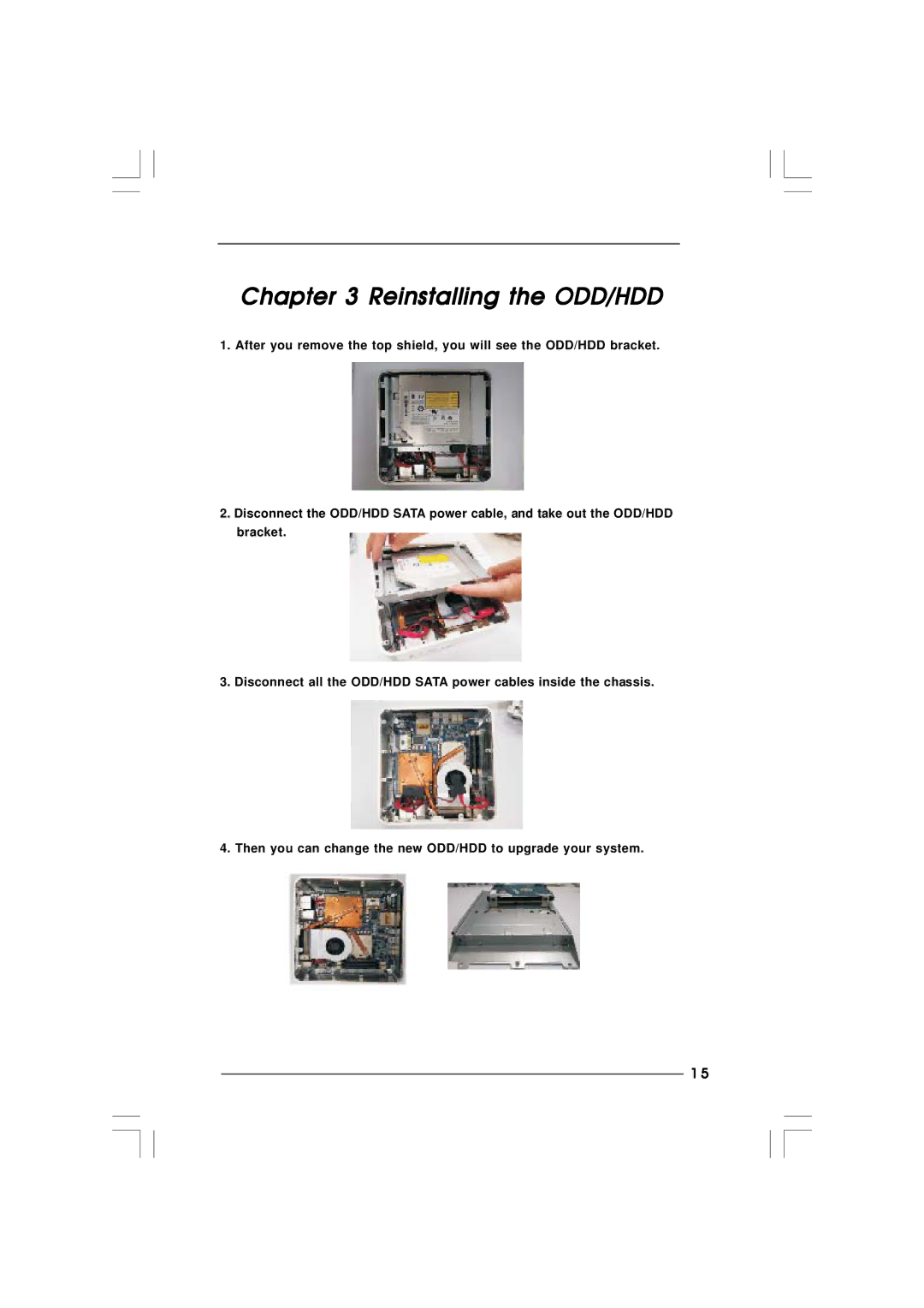 ASRock Vision 3D Series manual Reinstalling the ODD/HDD 