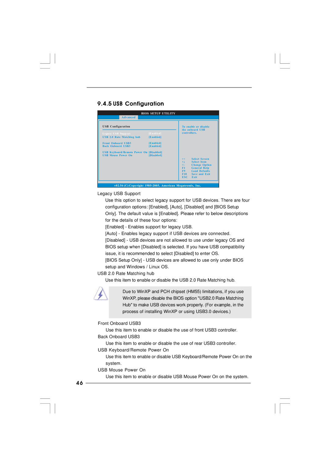 ASRock Vision 3D Series manual USB Configuration 