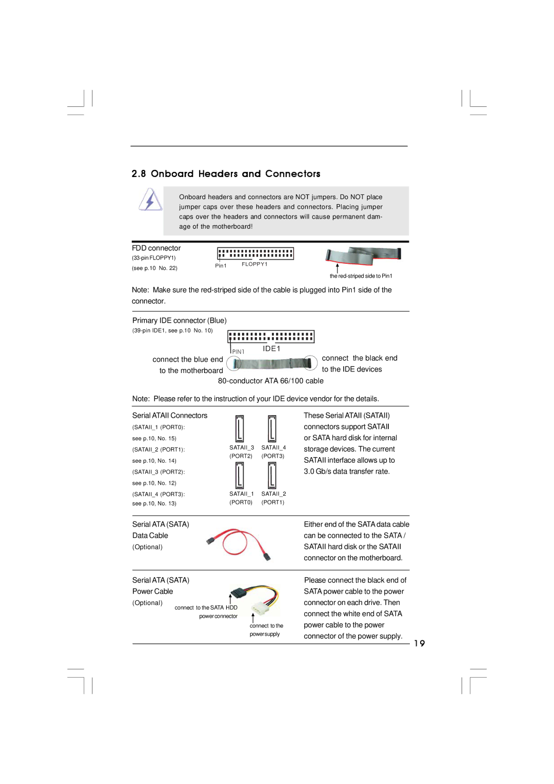 ASRock Wolfdale1333-GLAN manual Onboard Headers and Connectors, IDE1 