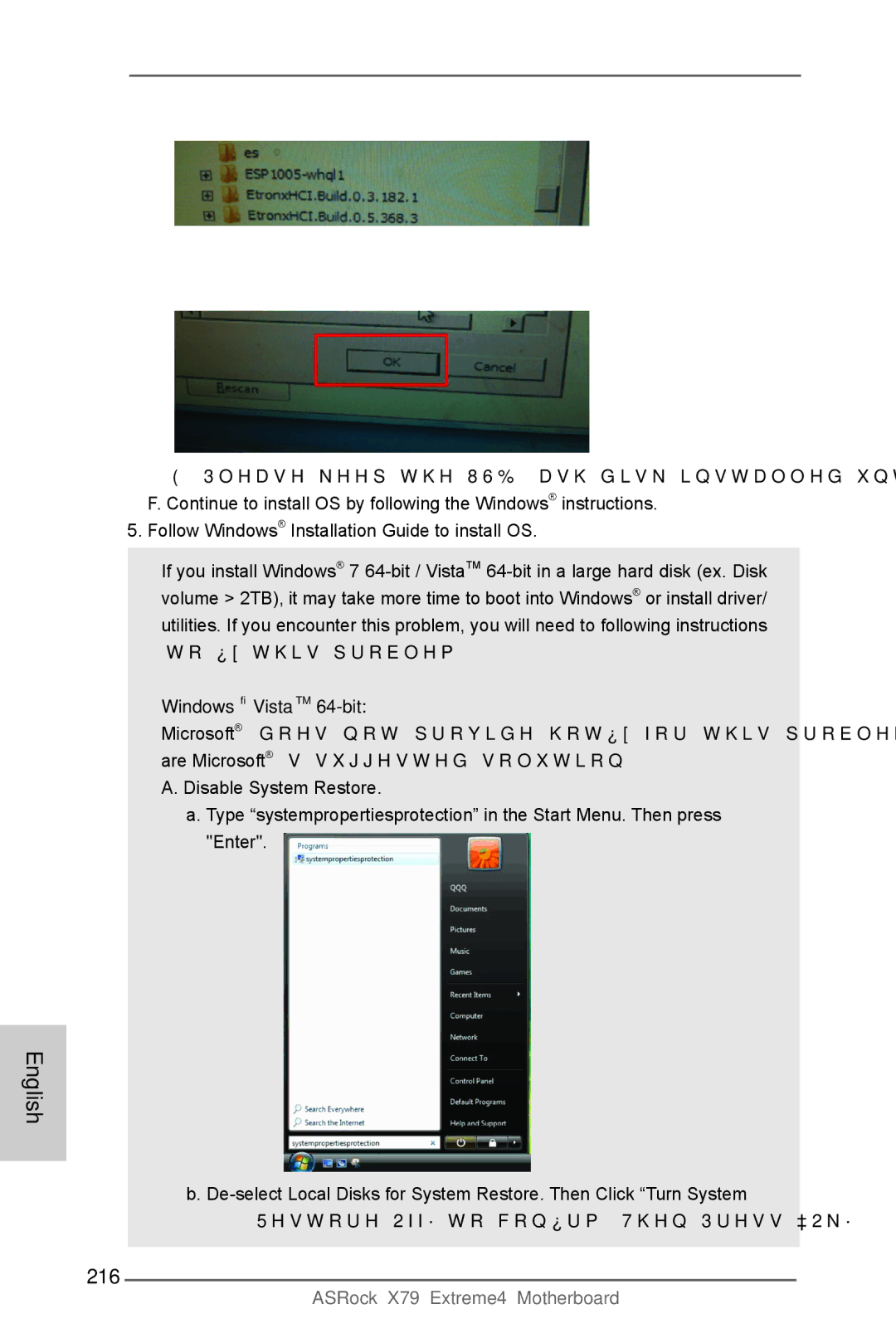 ASRock X79 Extreme4 manual 216, Windows VistaTM 64-bit 