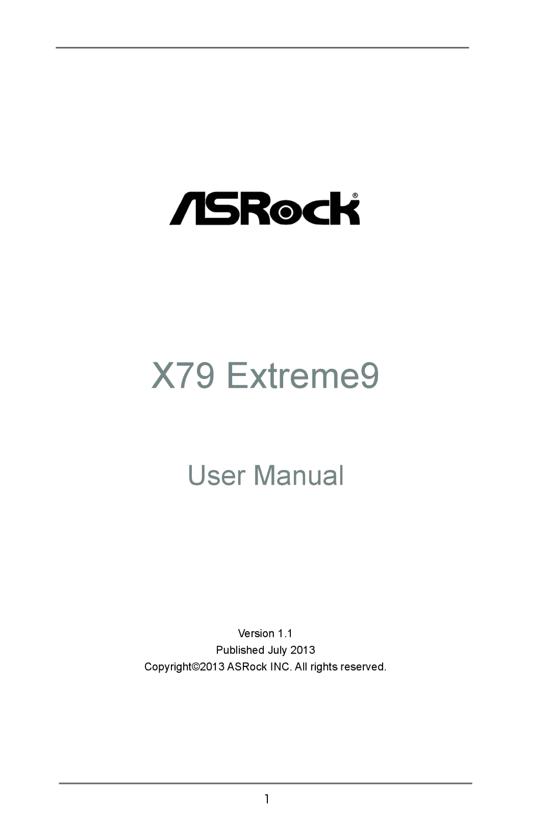 ASRock X79 Extreme9 manual 