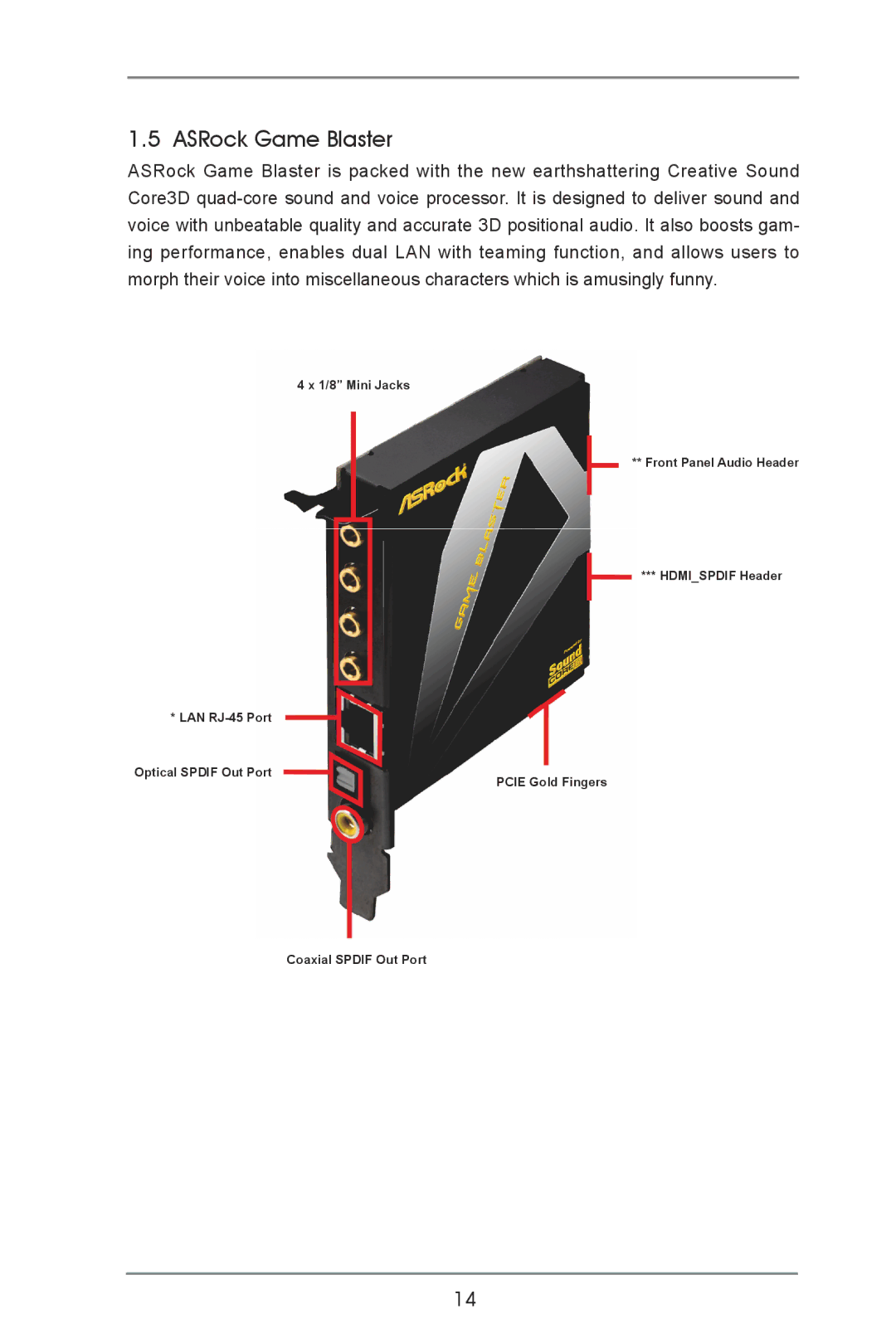 ASRock X79 Extreme9 manual ASRock Game Blaster 