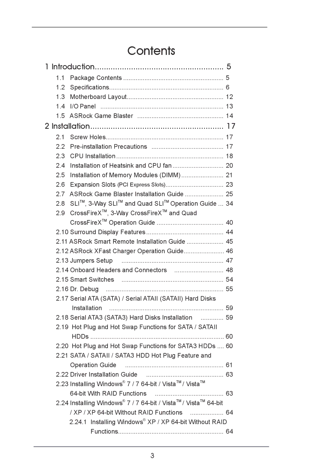 ASRock X79 Extreme9 manual Contents 