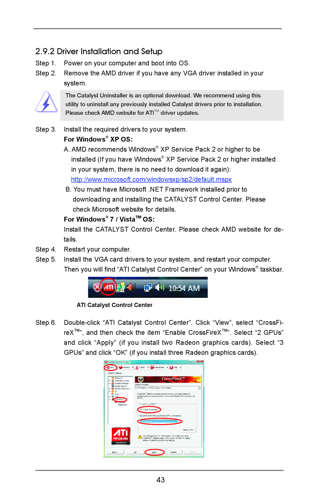 ASRock X79 Extreme9 manual For Windows XP OS, For Windows 7 / VistaTM OS 