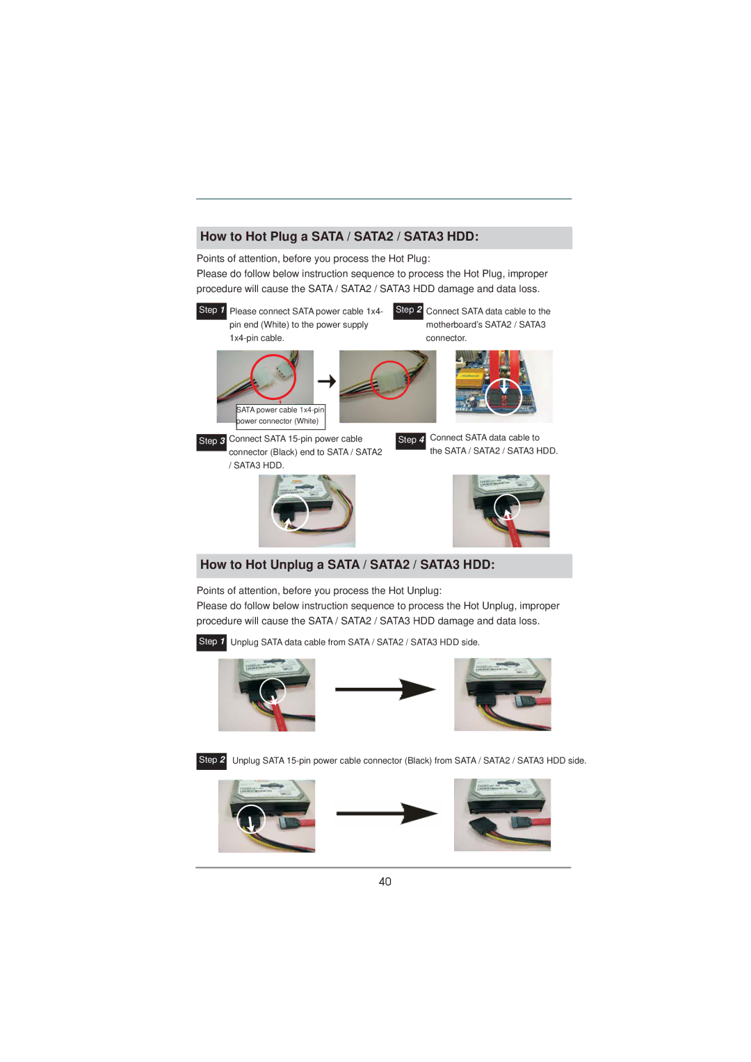 ASRock Z75 Pro3 manual How to Hot Plug a Sata / SATA2 / SATA3 HDD 