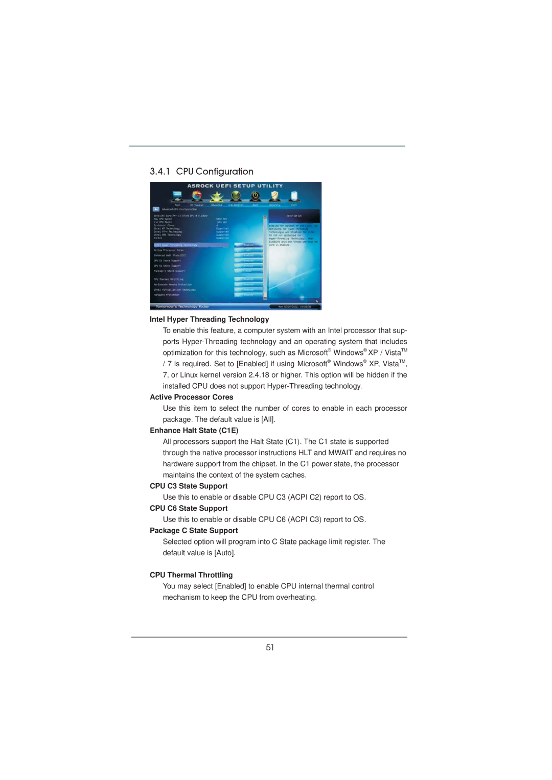 ASRock Z75 Pro3 manual CPU Configuration 