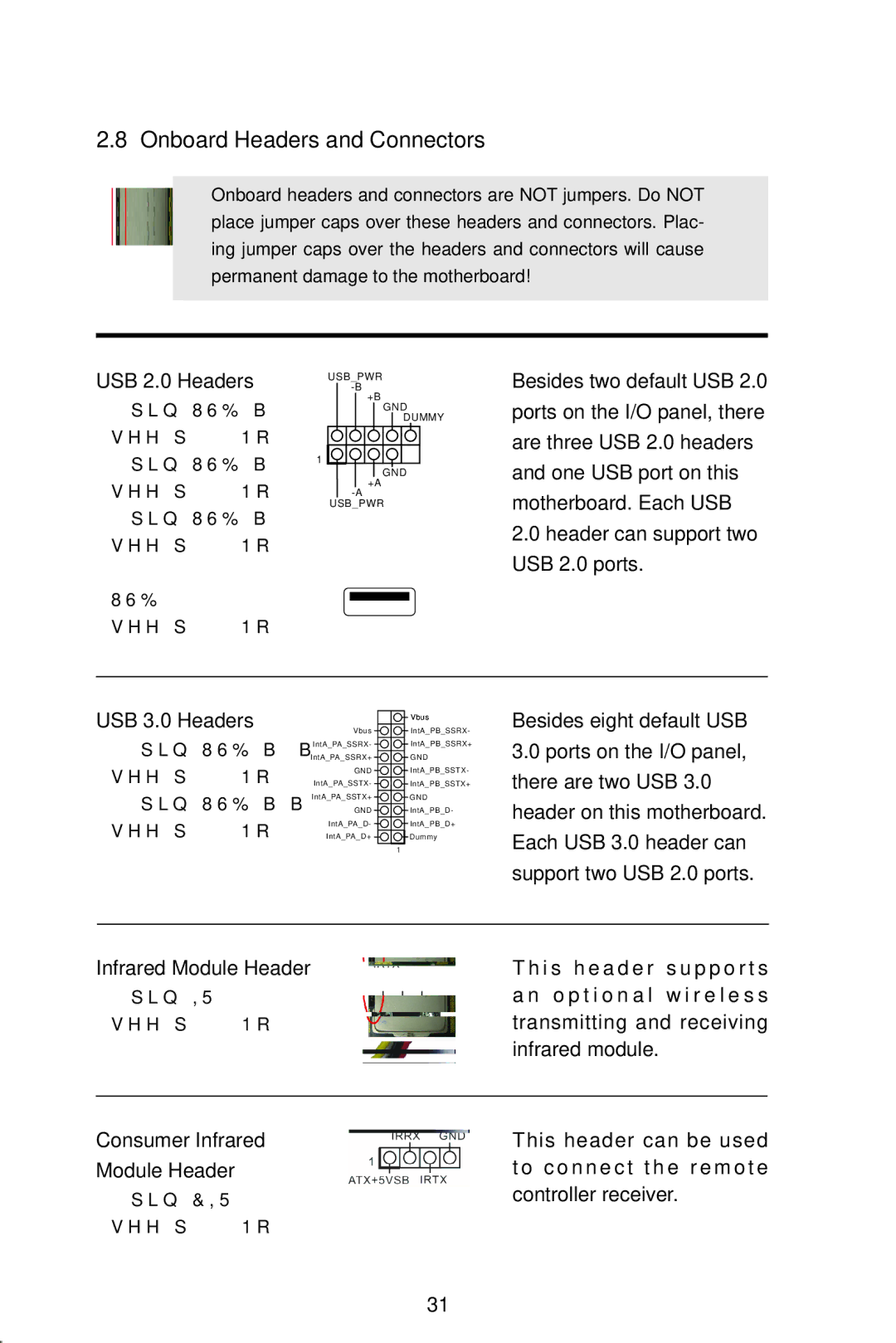 ASRock Z77 Extreme11 manual Onboard Headers and Connectors, Pin USB31112 See p.16, No Pin USB3910 