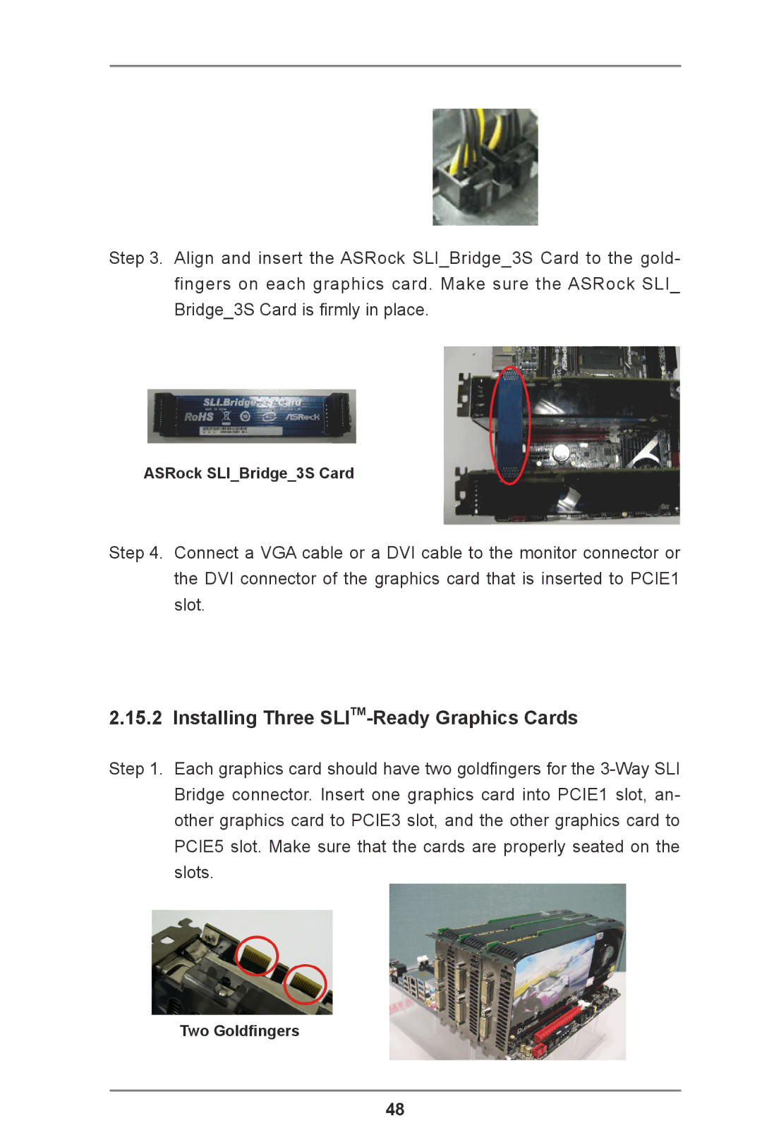 ASRock Z77 Extreme11 manual Installing Three SLITM-Ready Graphics Cards 