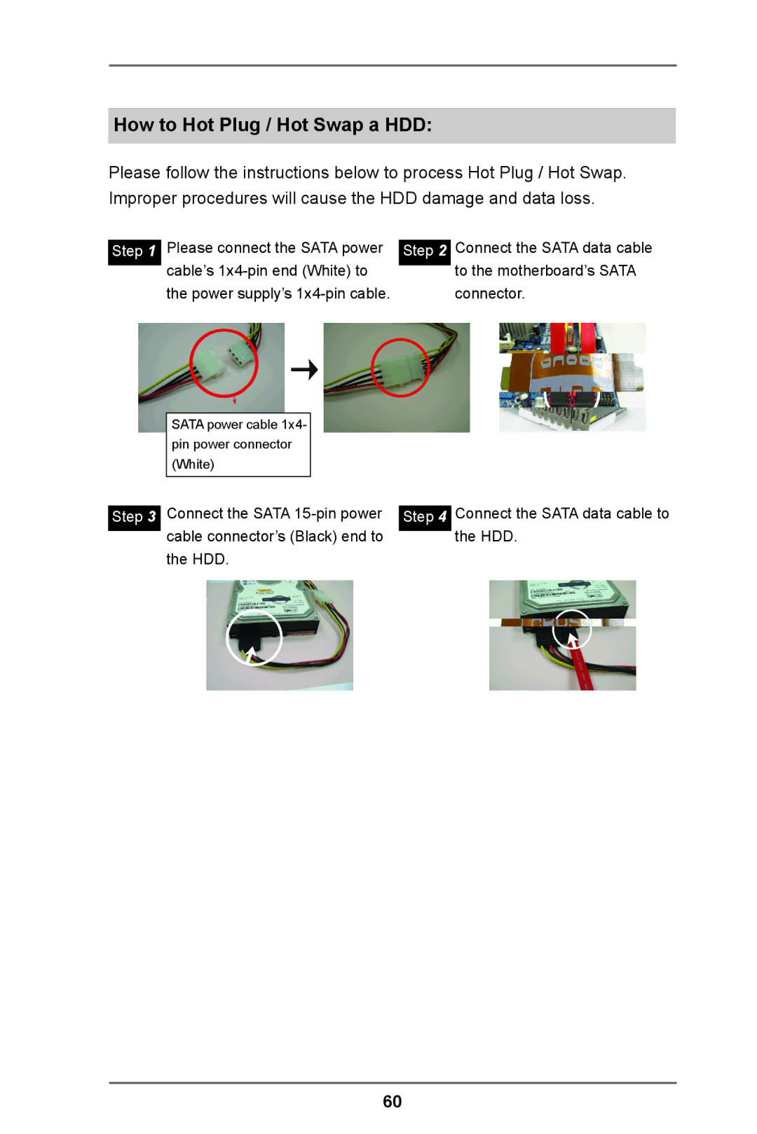 ASRock Z77 Extreme11 manual How to Hot Plug / Hot Swap a HDD, Step 