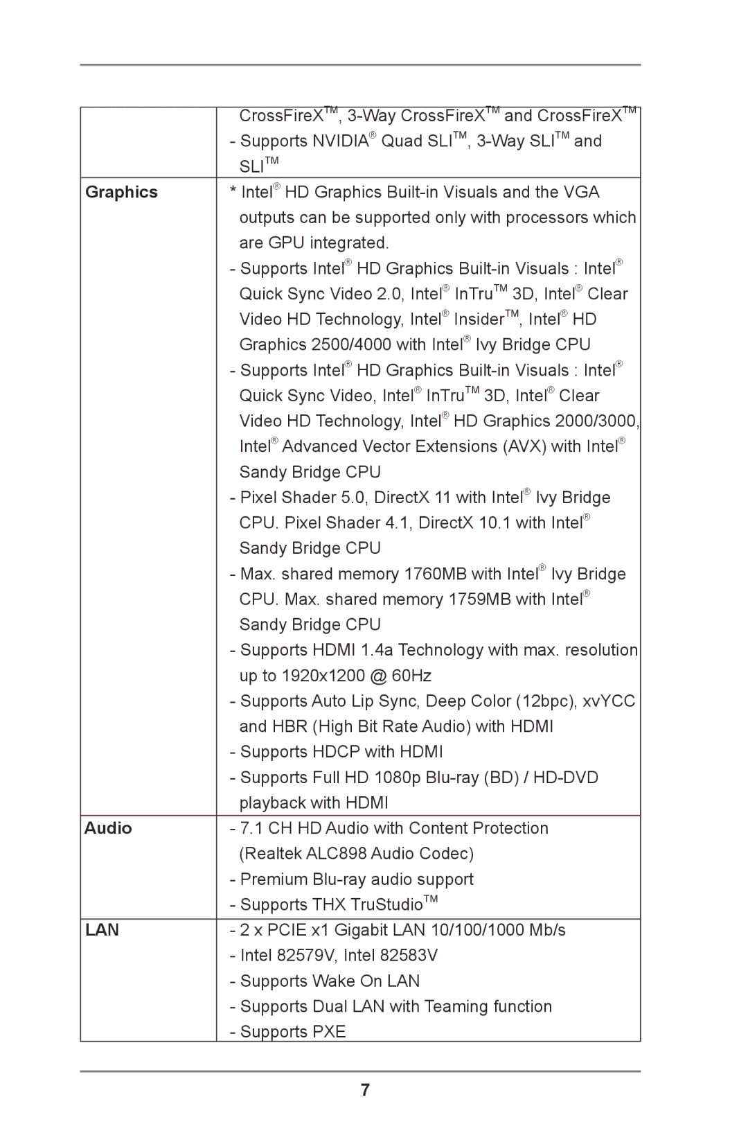 ASRock Z77 Extreme11 manual Graphics, Audio 