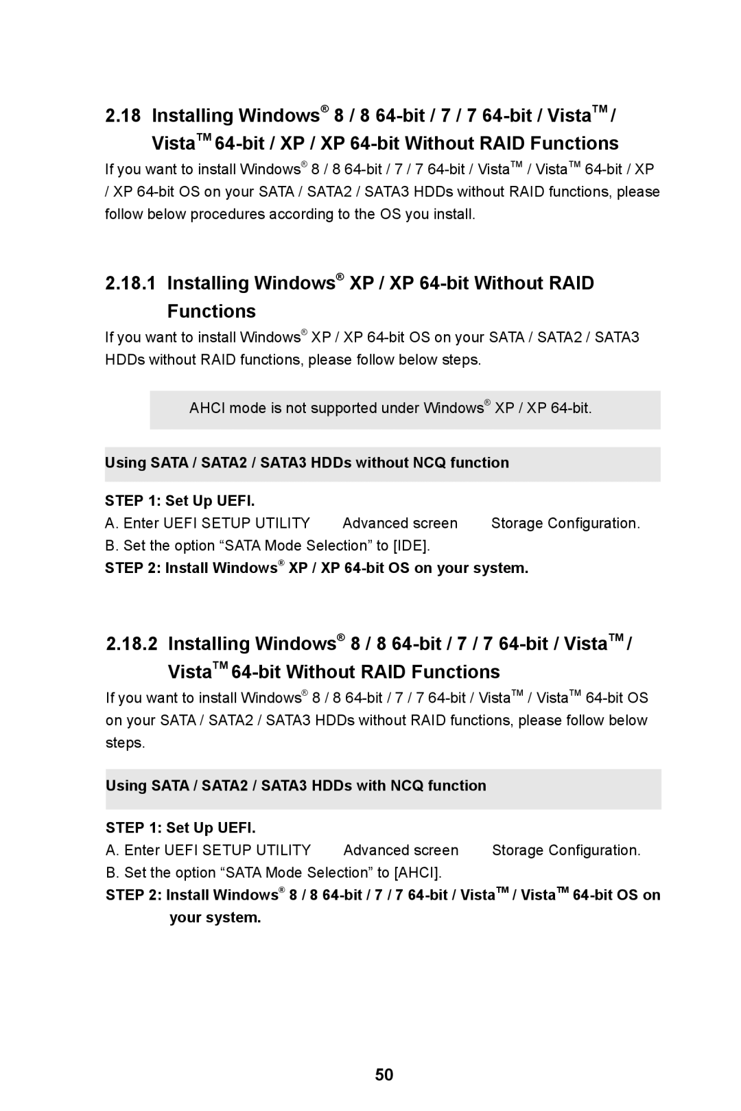 ASRock Z77 Extreme3 manual Installing Windows XP / XP 64-bit Without RAID Functions 