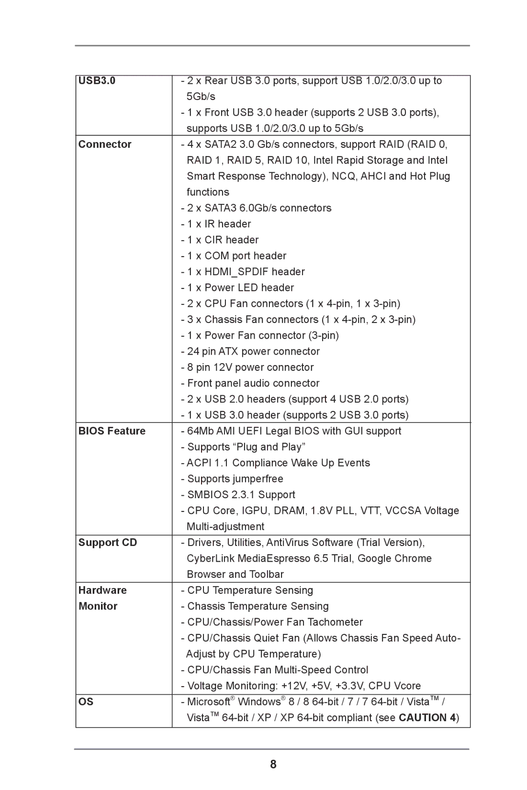 ASRock Z77 Extreme3 manual USB3.0, Connector, Support CD, Hardware, Monitor 