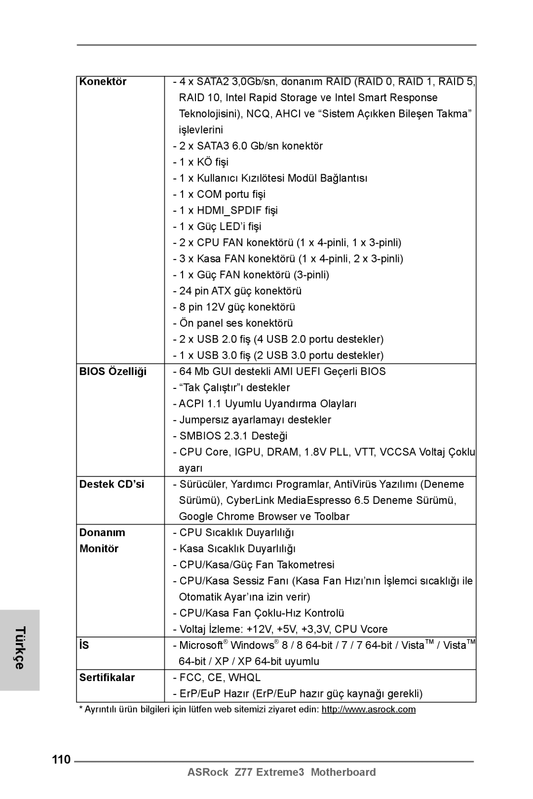 ASRock Z77 Extreme3 manual 110 