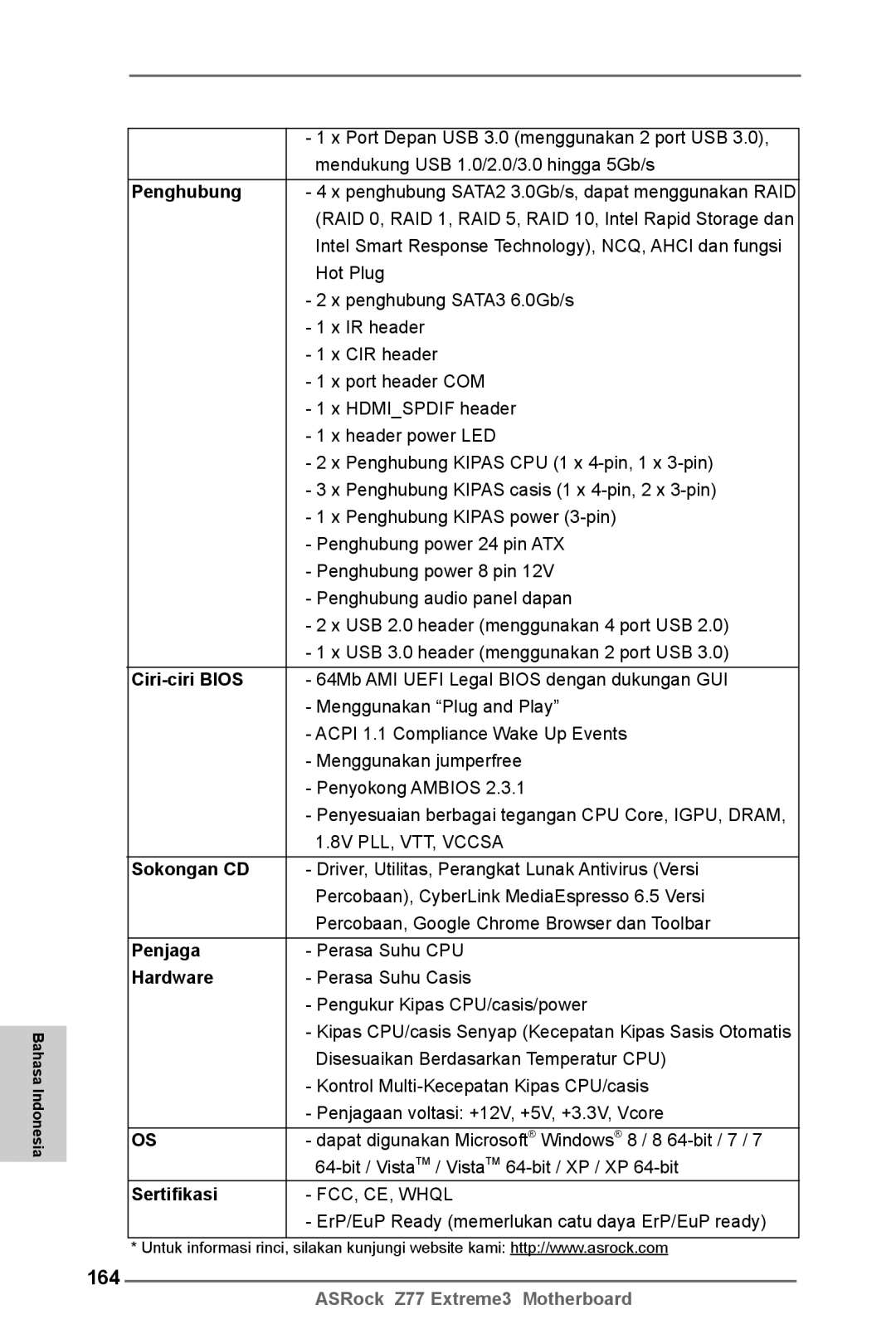 ASRock Z77 Extreme3 manual 164 