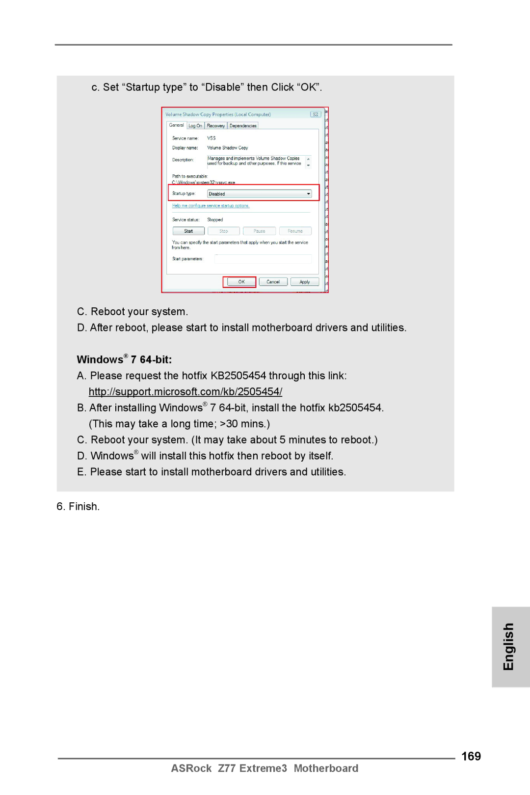 ASRock Z77 Extreme3 manual 169, Windows 7 64-bit 