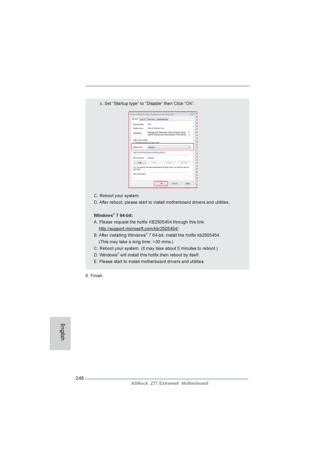 ASRock Z77 Extreme9 manual 248, Windows 7 64-bit 