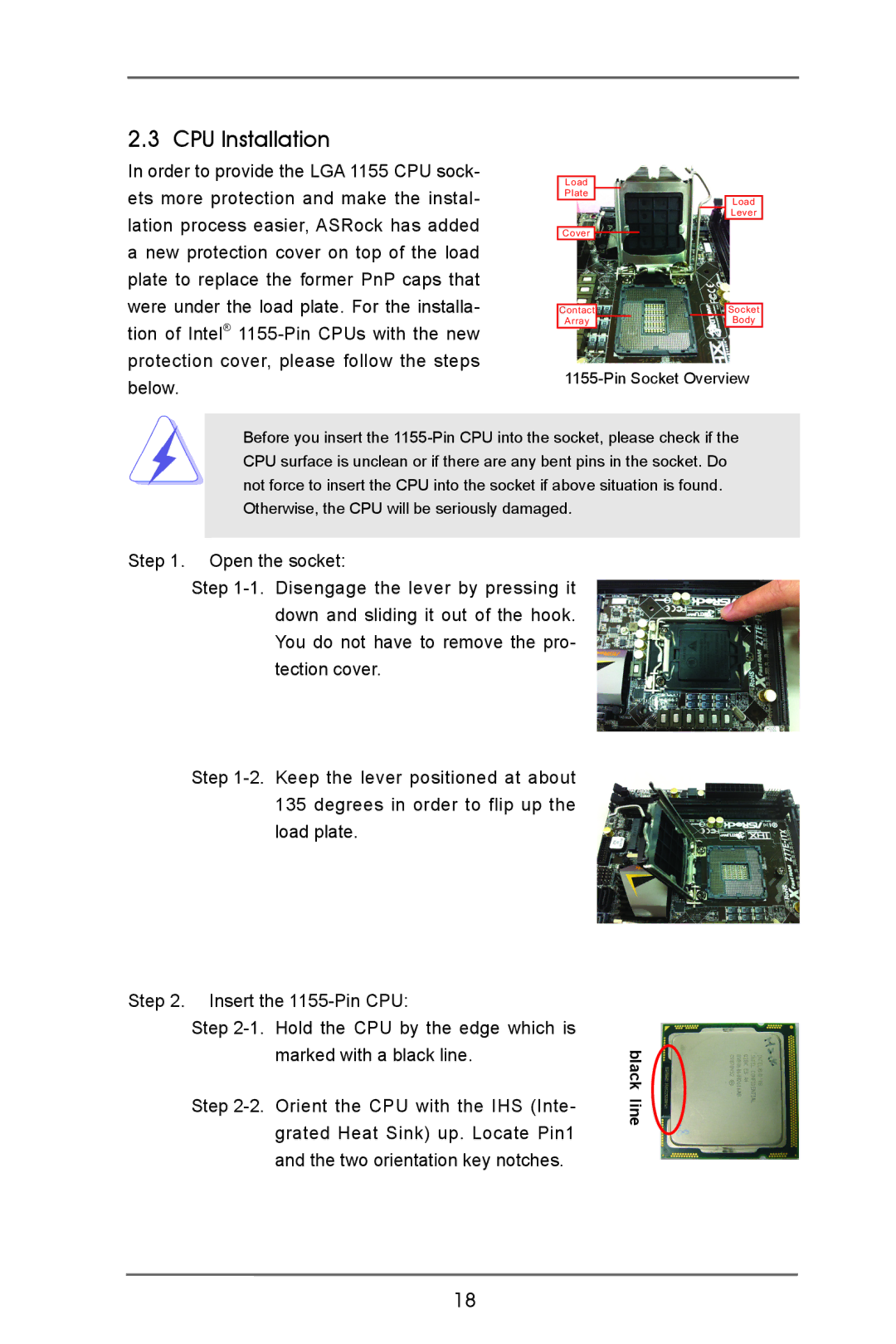 ASRock Z77 OC Formula manual CPU Installation 