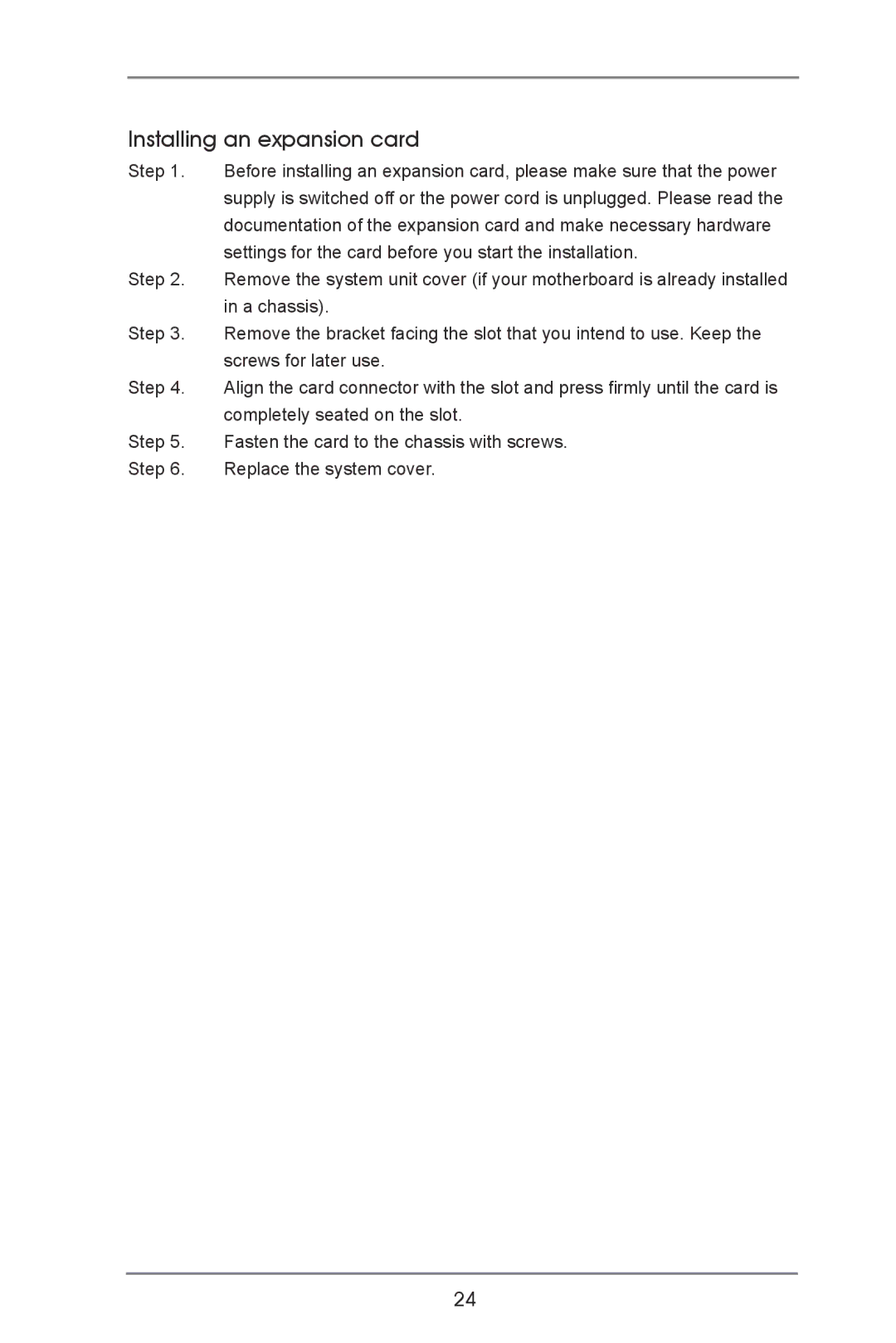 ASRock Z77 OC Formula manual Installing an expansion card 