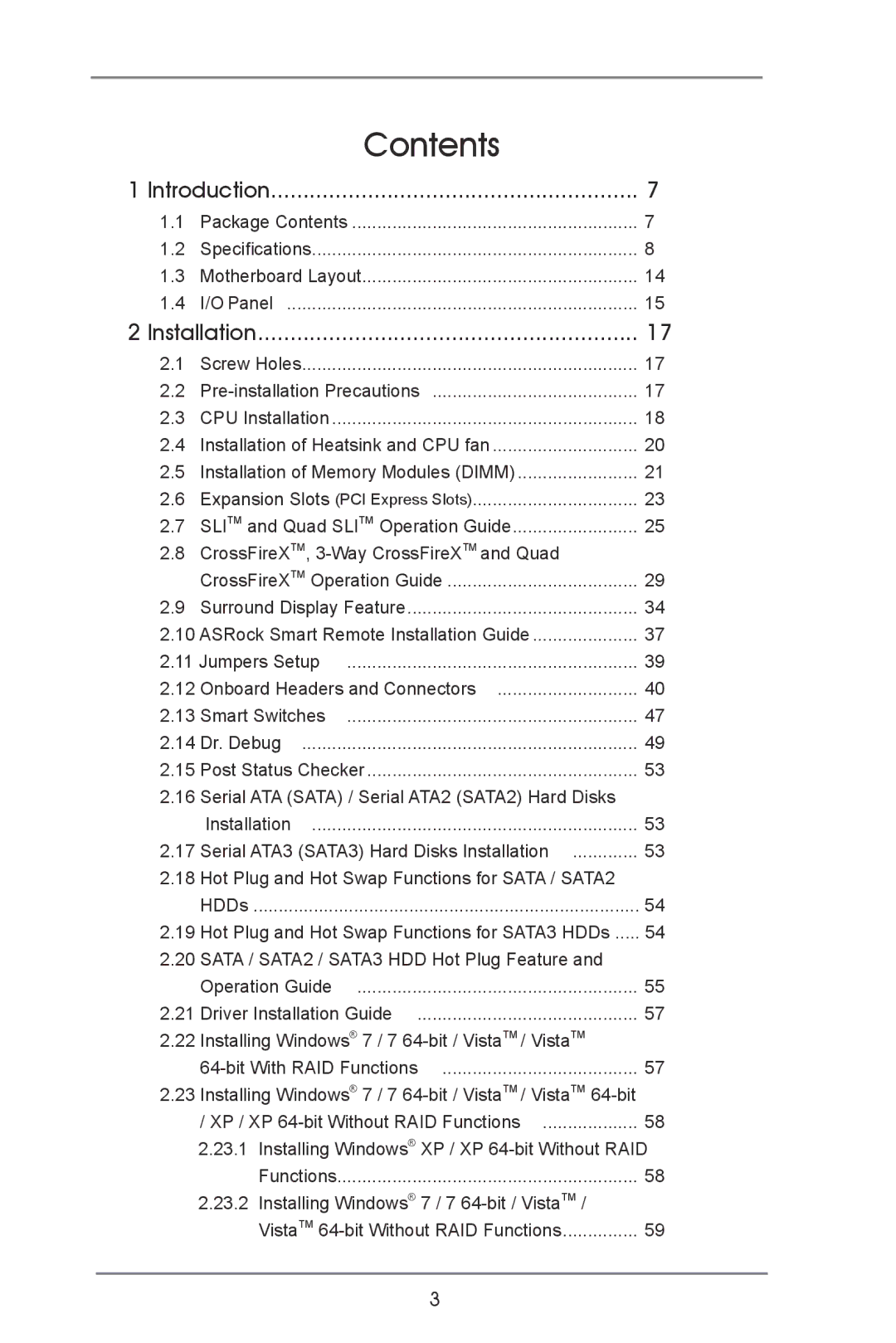 ASRock Z77 OC Formula manual Contents 