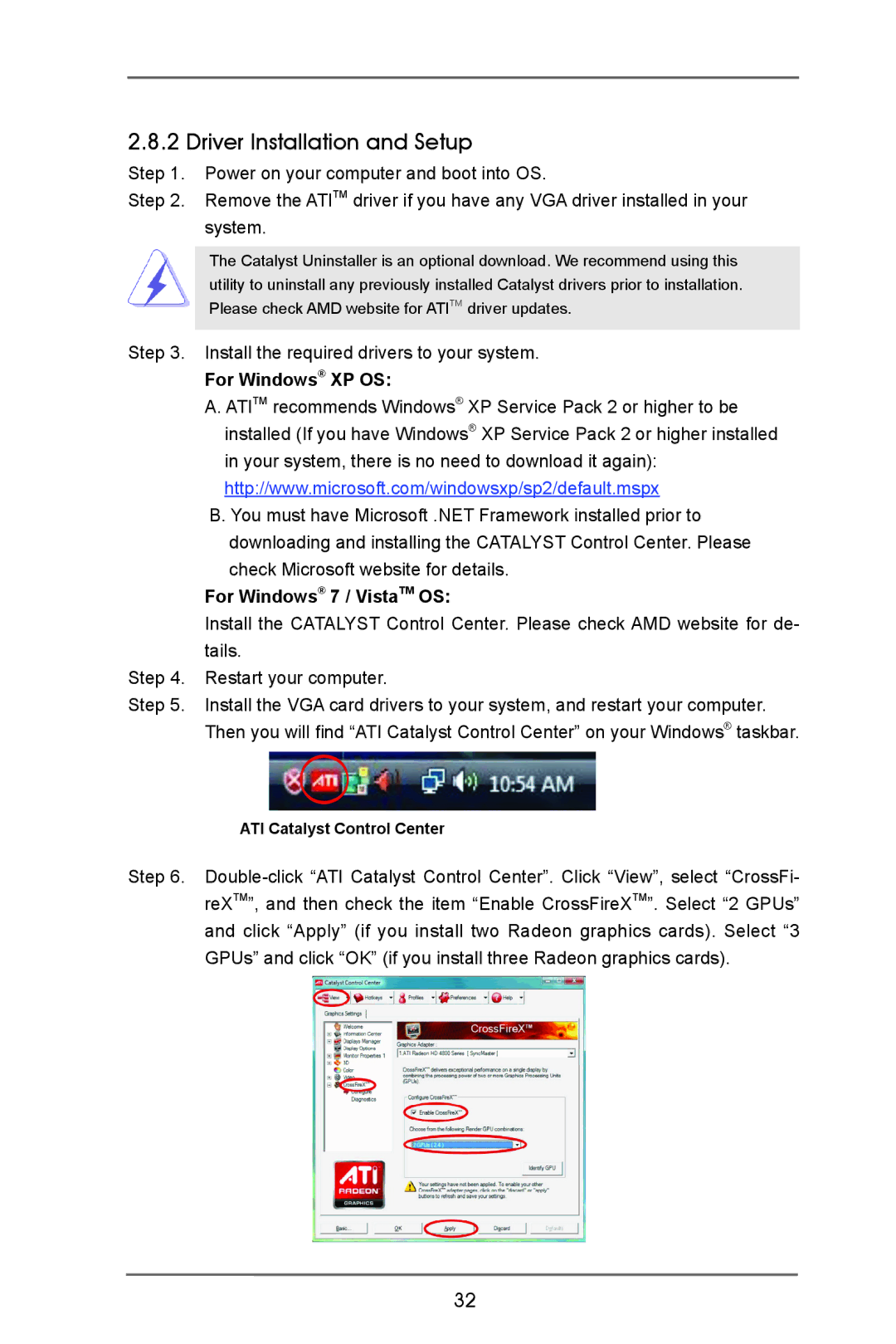 ASRock Z77 OC Formula manual Install the required drivers to your system, For Windows XP OS, For Windows 7 / VistaTM OS 