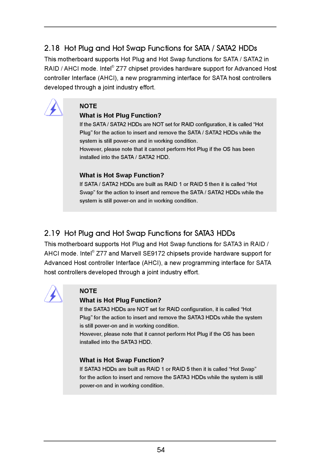 ASRock Z77 OC Formula manual Hot Plug and Hot Swap Functions for Sata / SATA2 HDDs, What is Hot Plug Function? 