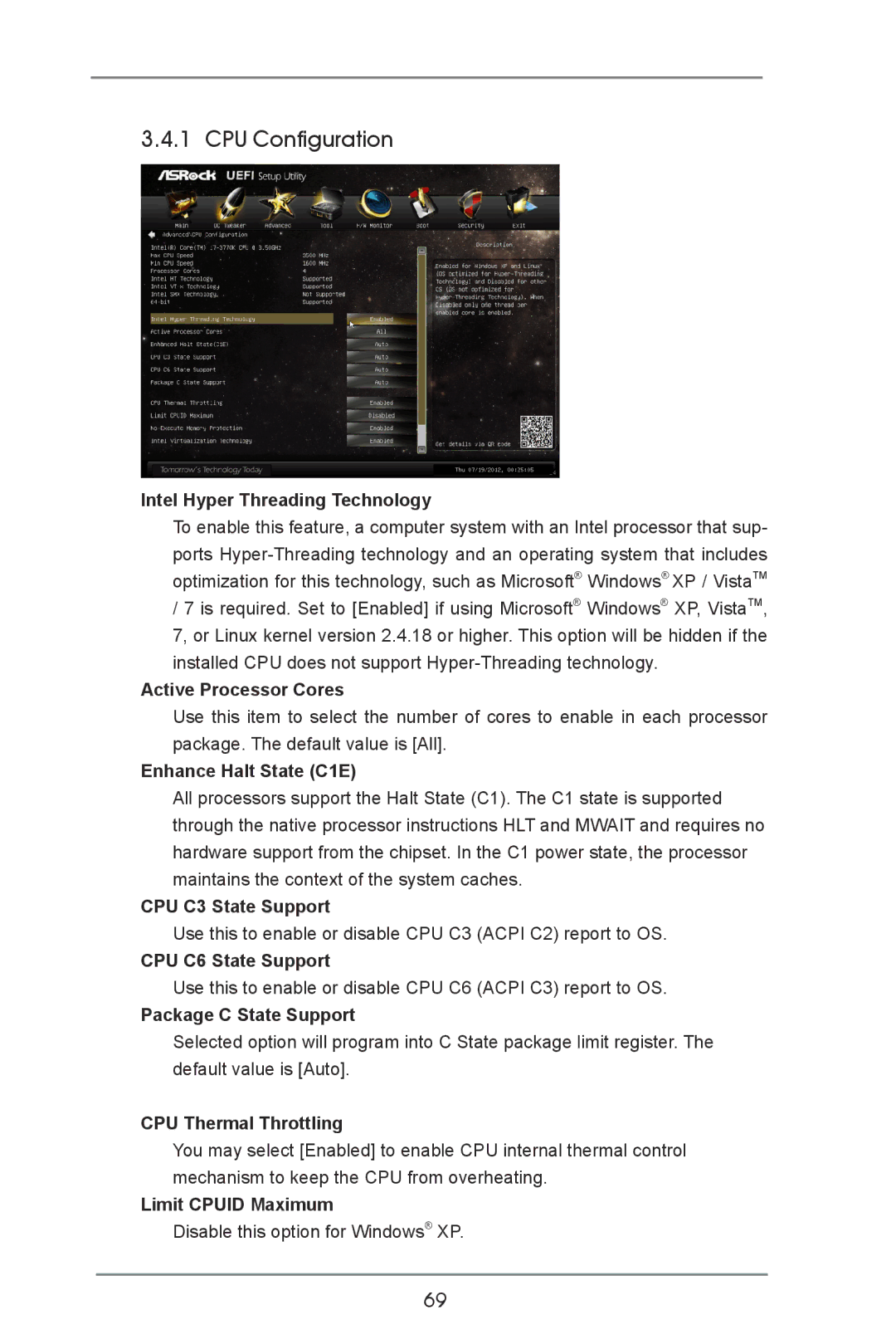 ASRock Z77 OC Formula manual CPU Configuration 