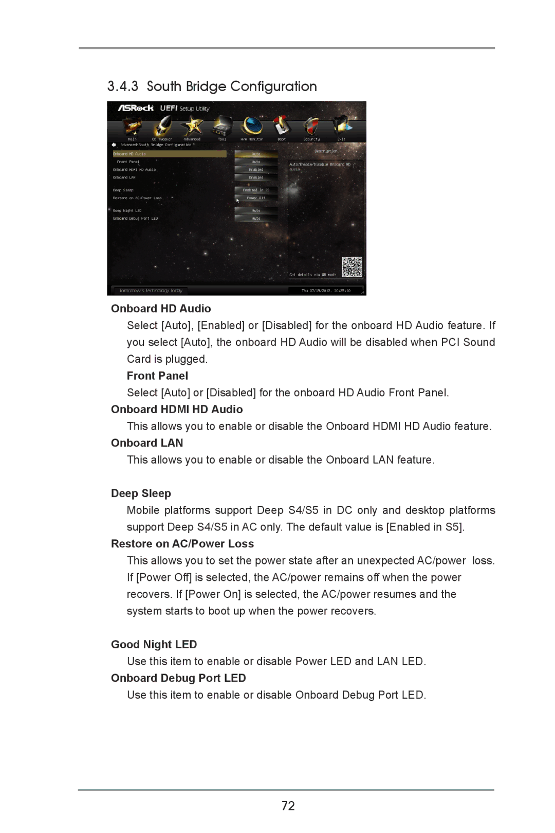 ASRock Z77 OC Formula manual South Bridge Configuration 