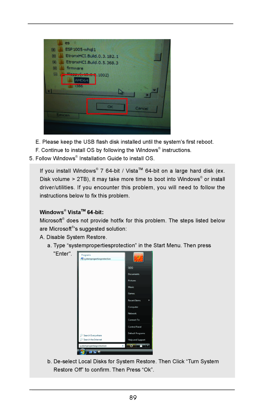 ASRock Z77 OC Formula manual Windows VistaTM 64-bit 