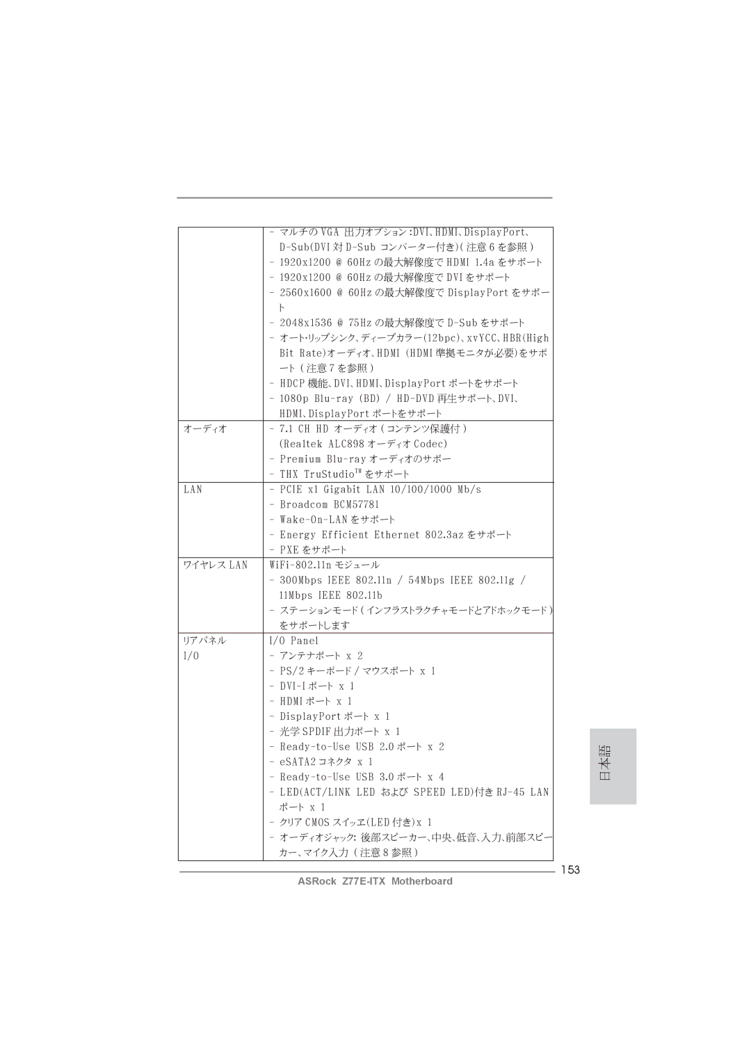 ASRock Z77E-ITX manual 153 