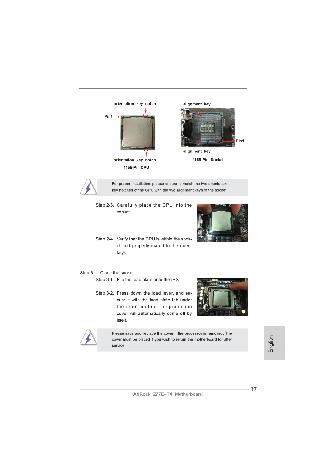 ASRock Z77E-ITX manual English 