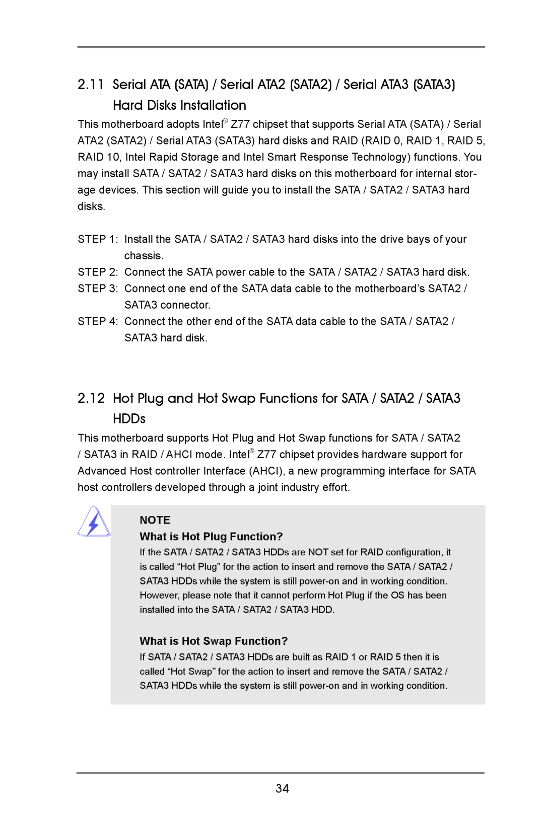 ASRock Z77E-ITX manual What is Hot Plug Function?, What is Hot Swap Function? 