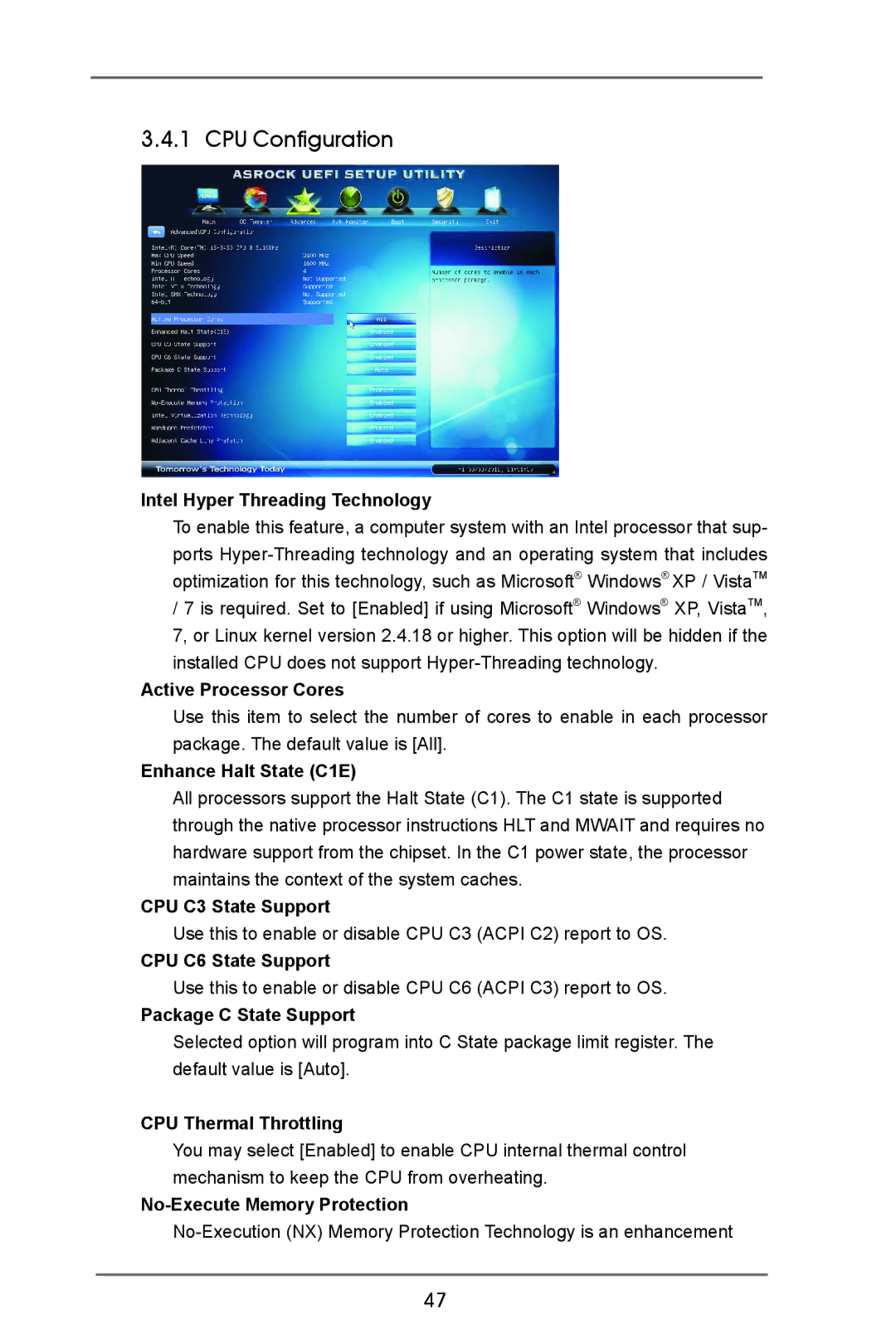 ASRock Z77E-ITX manual CPU Configuration 