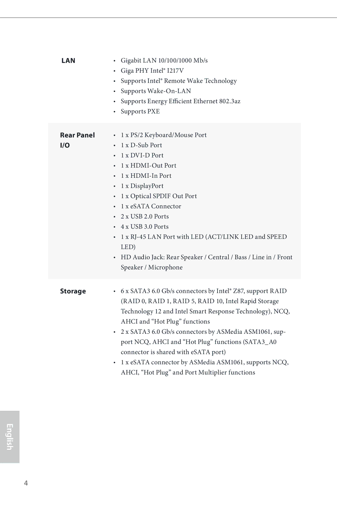 ASRock Z87 Extreme4 manual Lan 