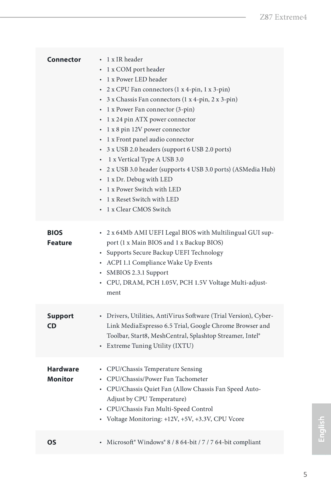 ASRock Z87 Extreme4 manual Bios 