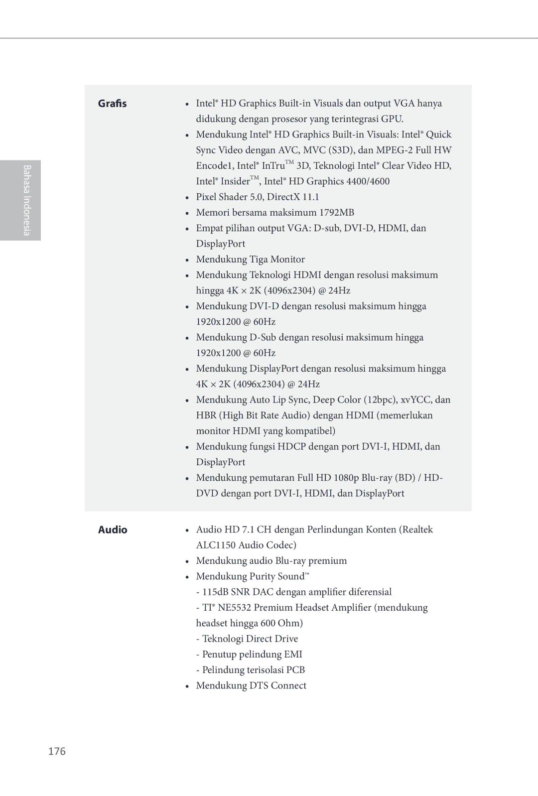 ASRock Z87 Extreme4 manual 176, Grafis 