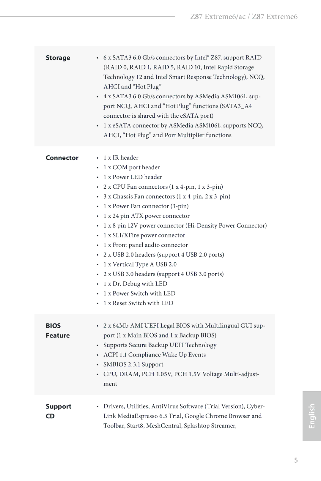 ASRock Z87 Extreme6 manual Bios 