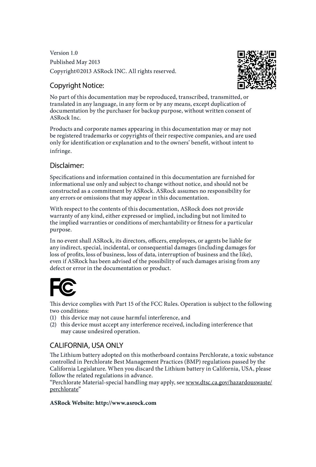 ASRock Z87 OC Formula manual Copyright Notice, Infringe 