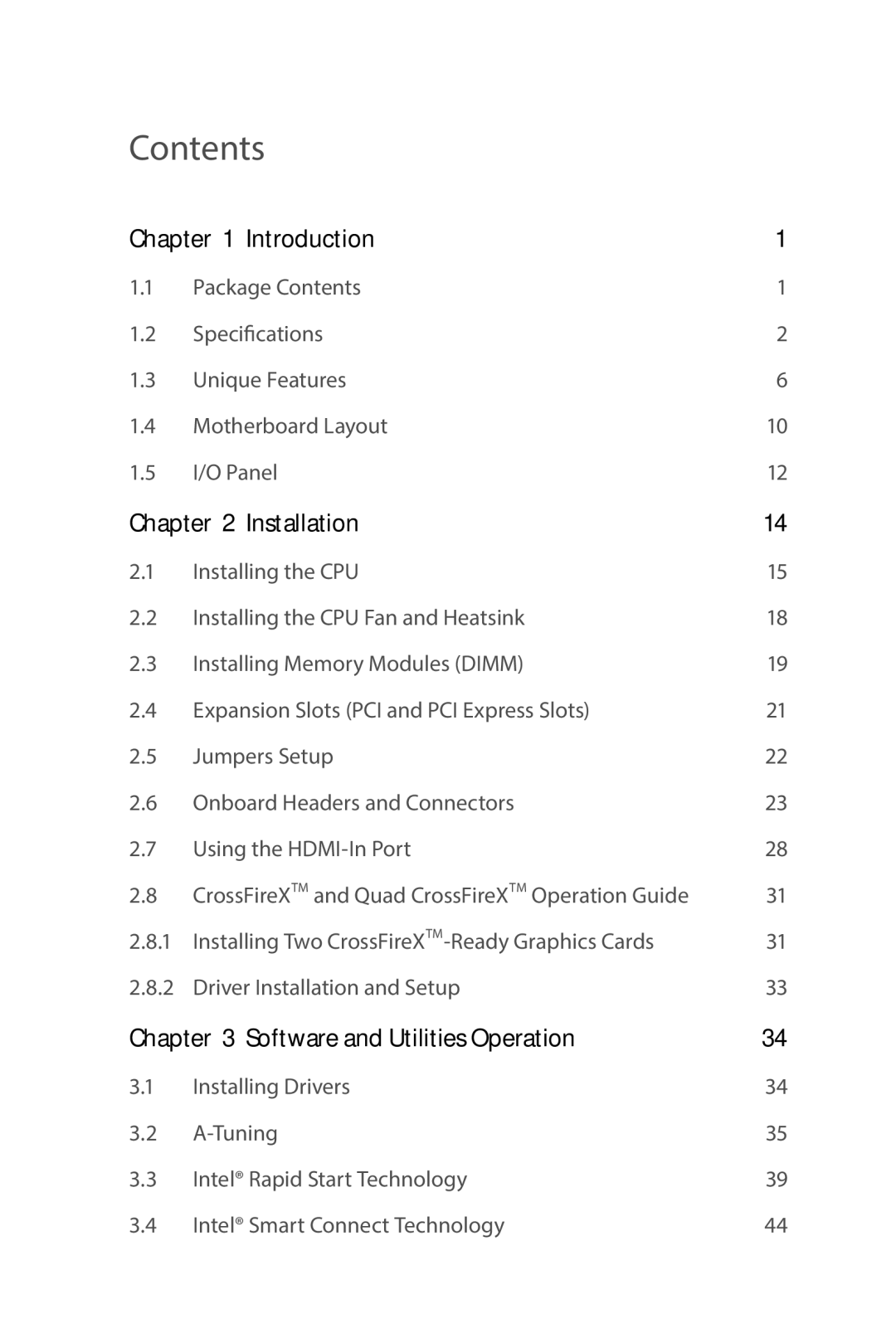 ASRock Z87 Pro4 manual Contents 