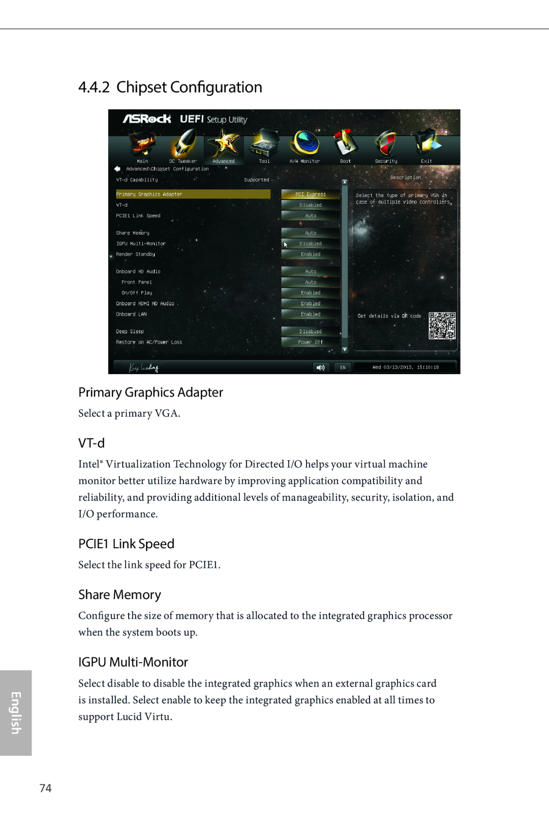 ASRock Z87 Pro4 manual Chipset Configuration 